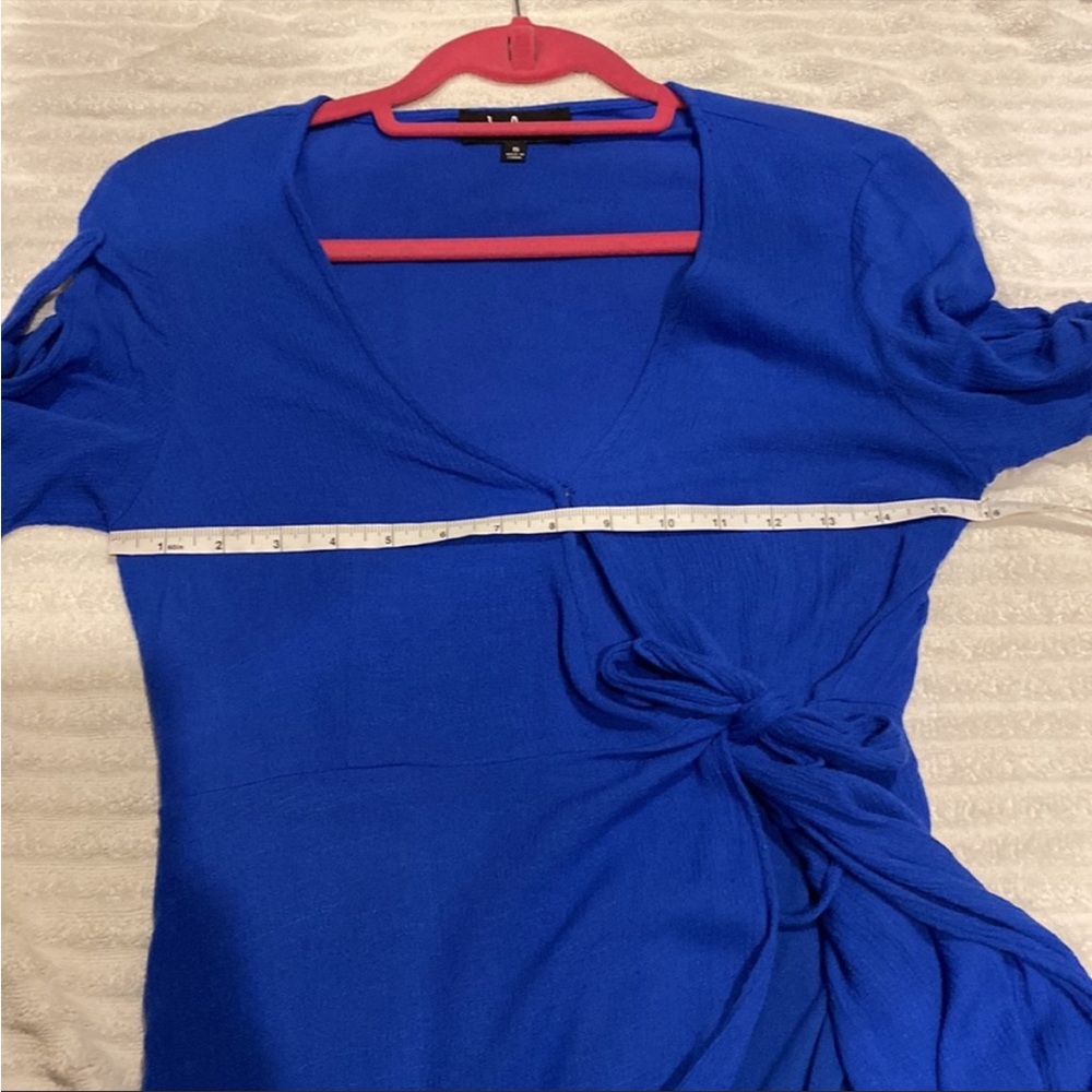 👗 Lulu’s 👗 Royal Blue Wrap Dress - S - Picture 11 of 12